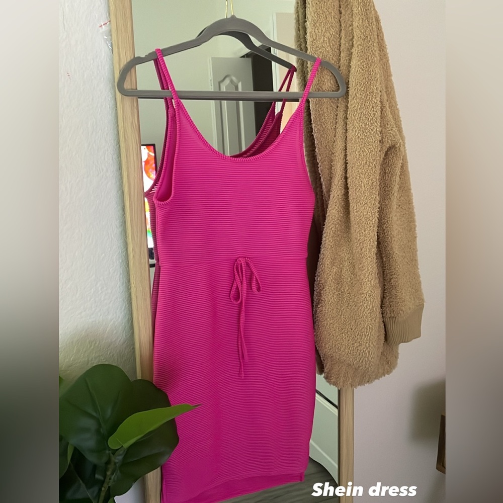 Shein hot pink dress